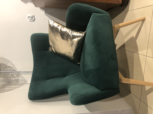 Fotel uszak zielony
